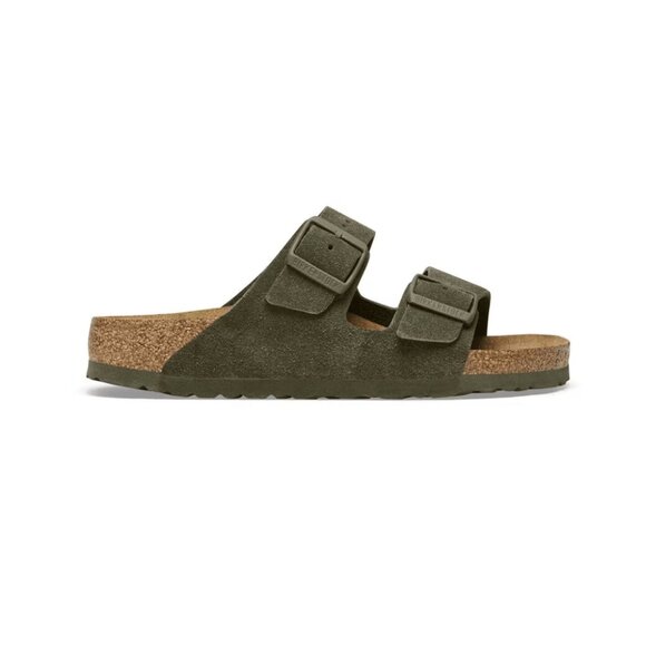 Birkenstock Arizona Suede Unisex Leather  Sandals - Thyme 1025720 main image 4